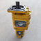 CBGJ Double Pump Square cover   Spline   Yellow  Compact Original  Gear Pump For Engineering Machinery And Vehicle